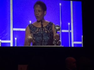 Gwendolyn Hooks accepting her NAACP Image Award! 