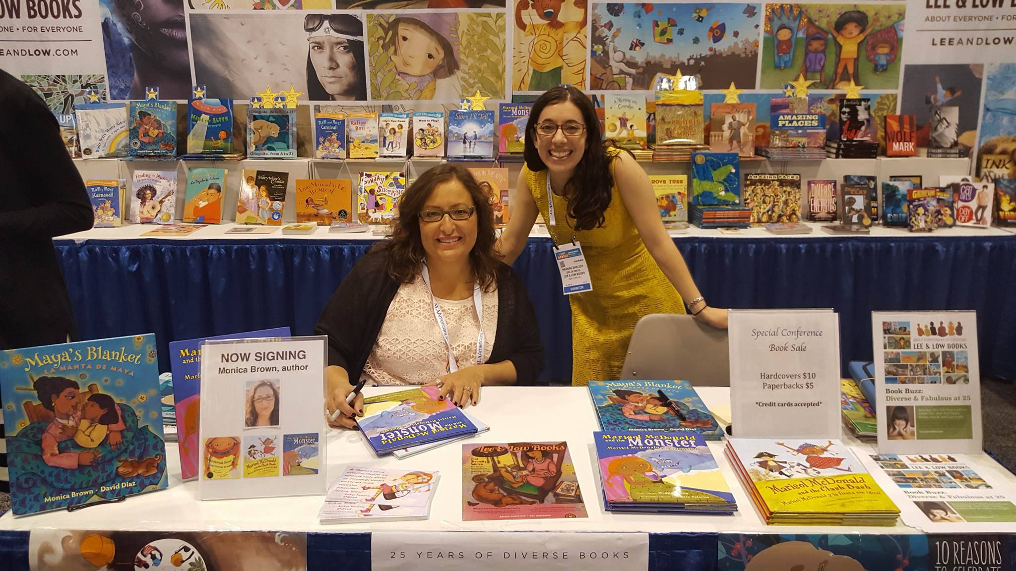 me with one of our fabulous authors, Monica Brown, at the ALA conference this year