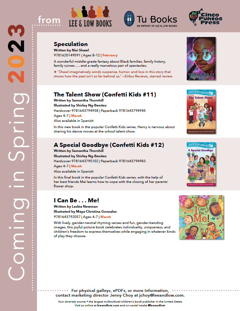 First page of Spring & Summer 2023 frontlist title catalog