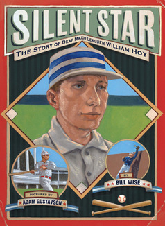 Cover of Silent Star showing an illustration of William Hoy on a baseball field