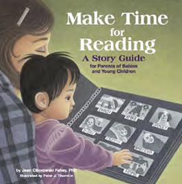 Cover of Make Time for Reading showing a parent and child reading a book