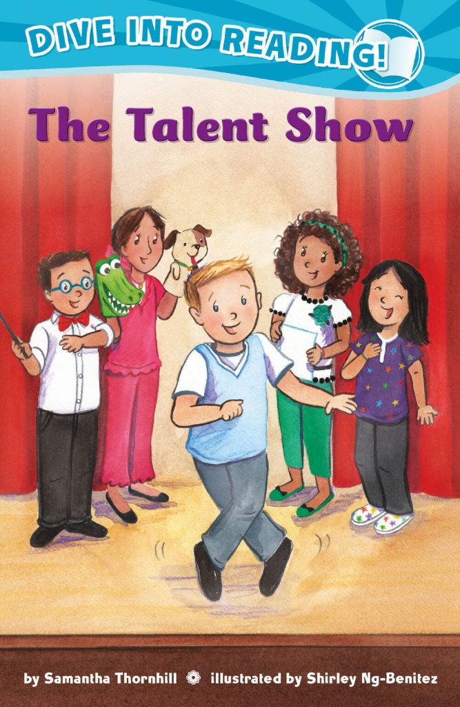 The Talent Show cover showing boy dancing on stage in front of his friends